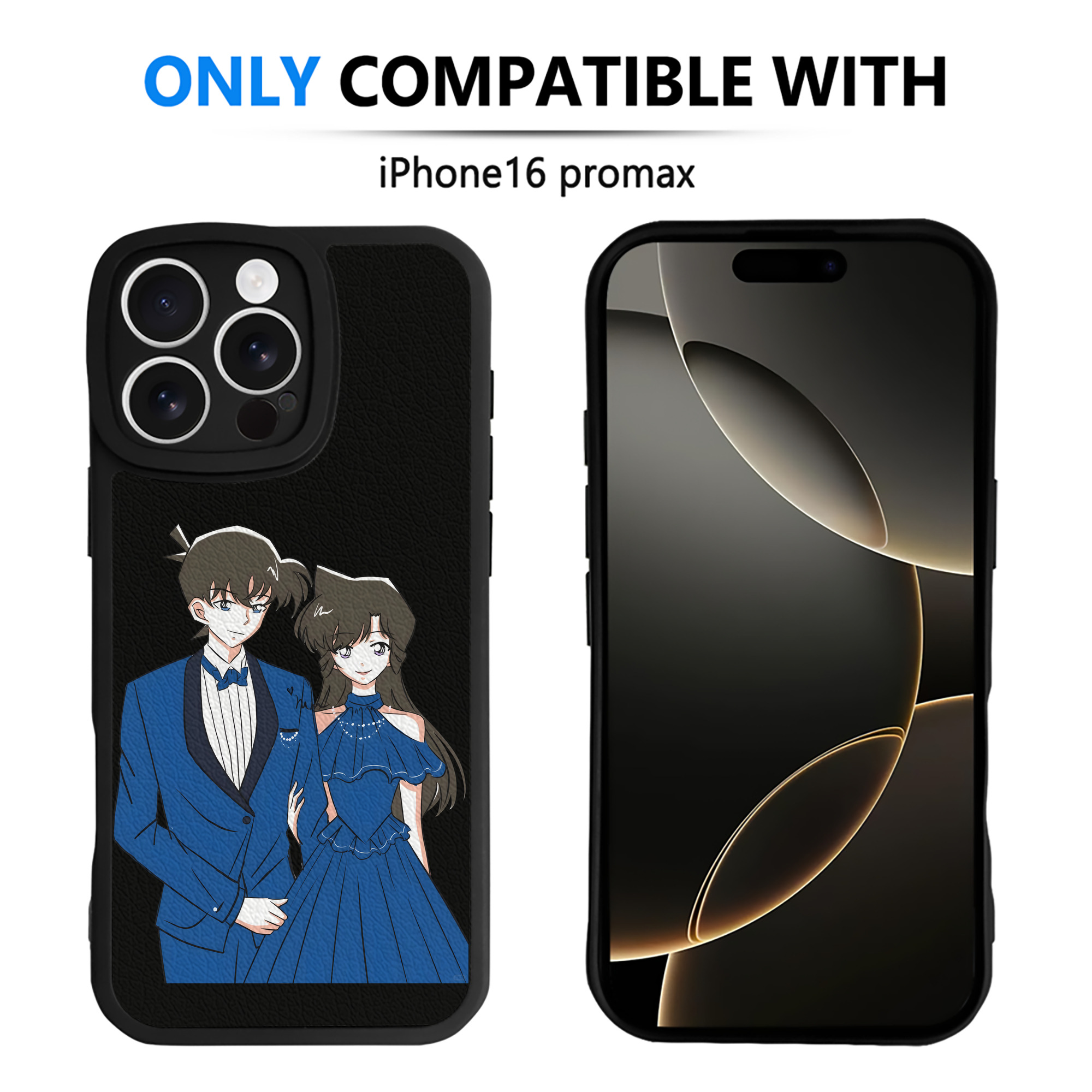 （画像用） 名探偵コナン 江戸川 コナン Detective Conan Conan Edogawa 【iPhone 16シリーズ対応】シリコンスマホケース（レザー調） 材質：シリコン